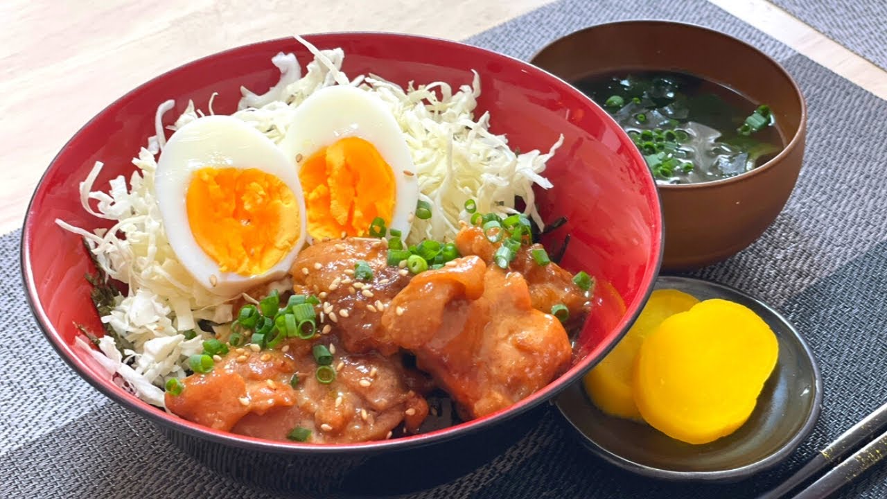 【Mayopon chicken rice bowl】Japanese breakfast preparation YouTube
