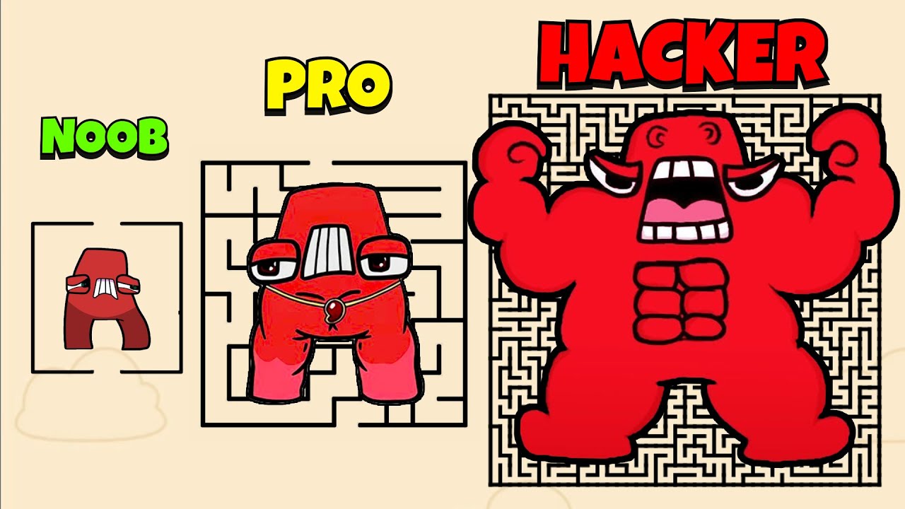 🤢 NOOB 😎 PRO 😈 HACKER | Alphabet Merge: Maze Puzzle | iOS - Android APK