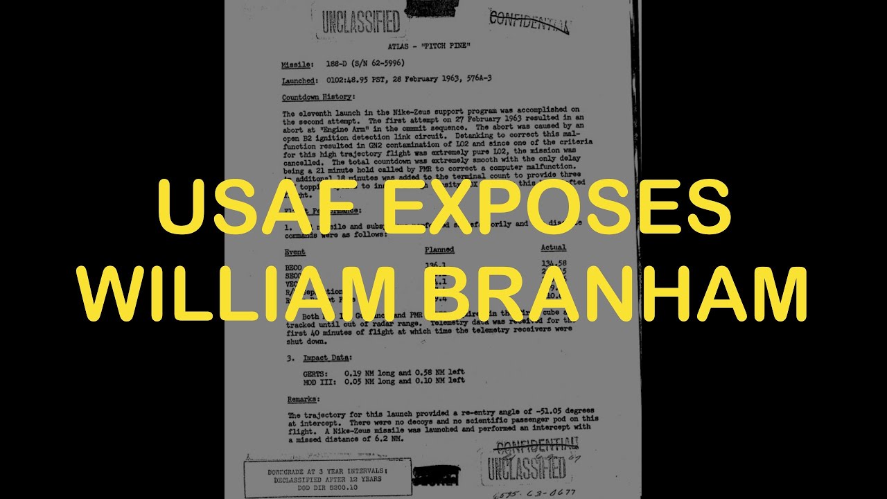 USAF Confirms William Branham's Cloud to be a HOAX!!!
