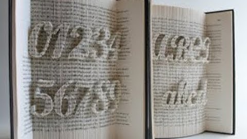 BOOK FOLDING PATTERN: ALPHANUMERIC VIDEO TUTORIAL