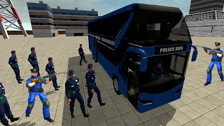 US Police Bus Mountain Driving Simulator, Fireman- Android Gameplay