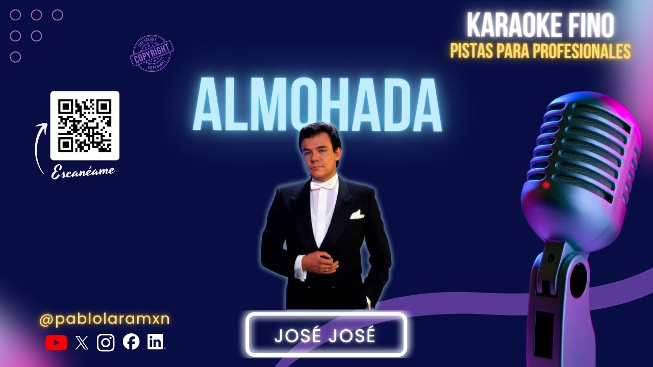 José José – Almohada (Karaoke Fino HD) | Pista Profesional para Cantantes
