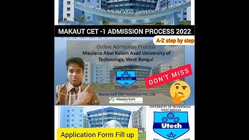 MAKAUT In-house  form fill up || ug admission || online admission #makaut_exam #collegeadmission2024