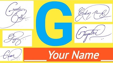 ✔️G Signature Style | Signature Style Of My Name  | How To Create My Own Signature