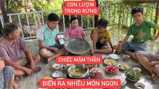 Từ nay Khương Dừa sung sướng vì Trà Sữa vô rừng lượm chiếc mâm thần biến ra nhiều món ngon