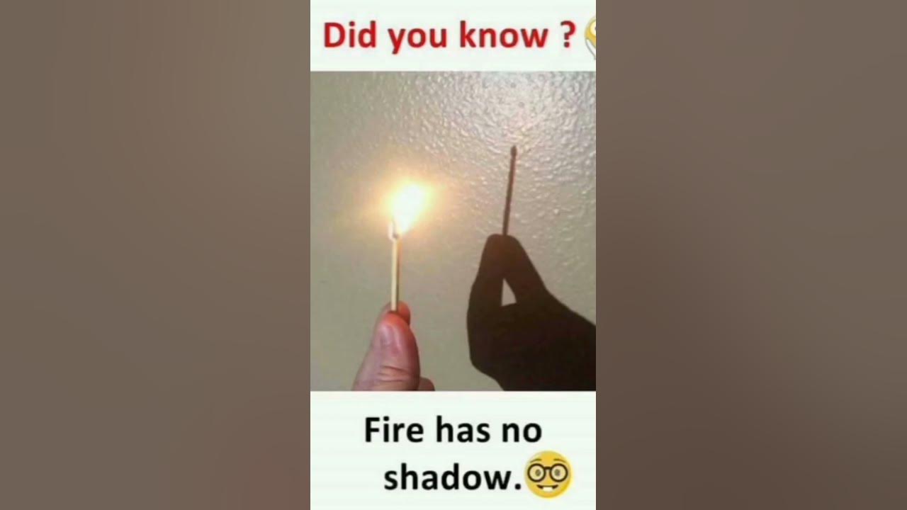 fire has no shadow viral shorts factsvideo YouTube