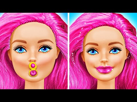 Ugly DOLL Becomes BARBIE! 💄🎀 Extreme Beauty Makeover for my Dolls by Double Jam