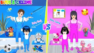 Yuta Mio Lomba Merawat Adik Baby Budi dan Celine 24 Jam😍Siapa Kakak Terbaik? Sakura School Simulator