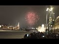 Новогодний праздничный салют в центре Москвы. 1 января 2022 года.