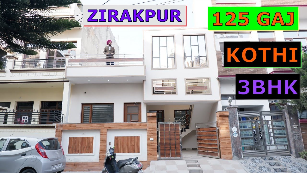 Independent Kothi in Zirakpur 125 Gaj 3BHK Best House design