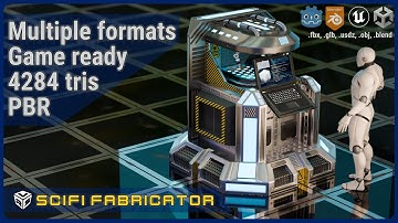 SciFi Fabricator Crafting Station - Game-Ready Low-Poly 3D Model
