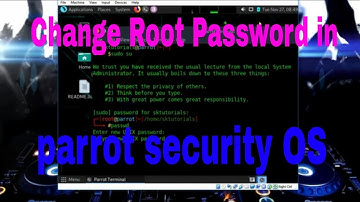 How to change password of Root account in Parrot OS Linux