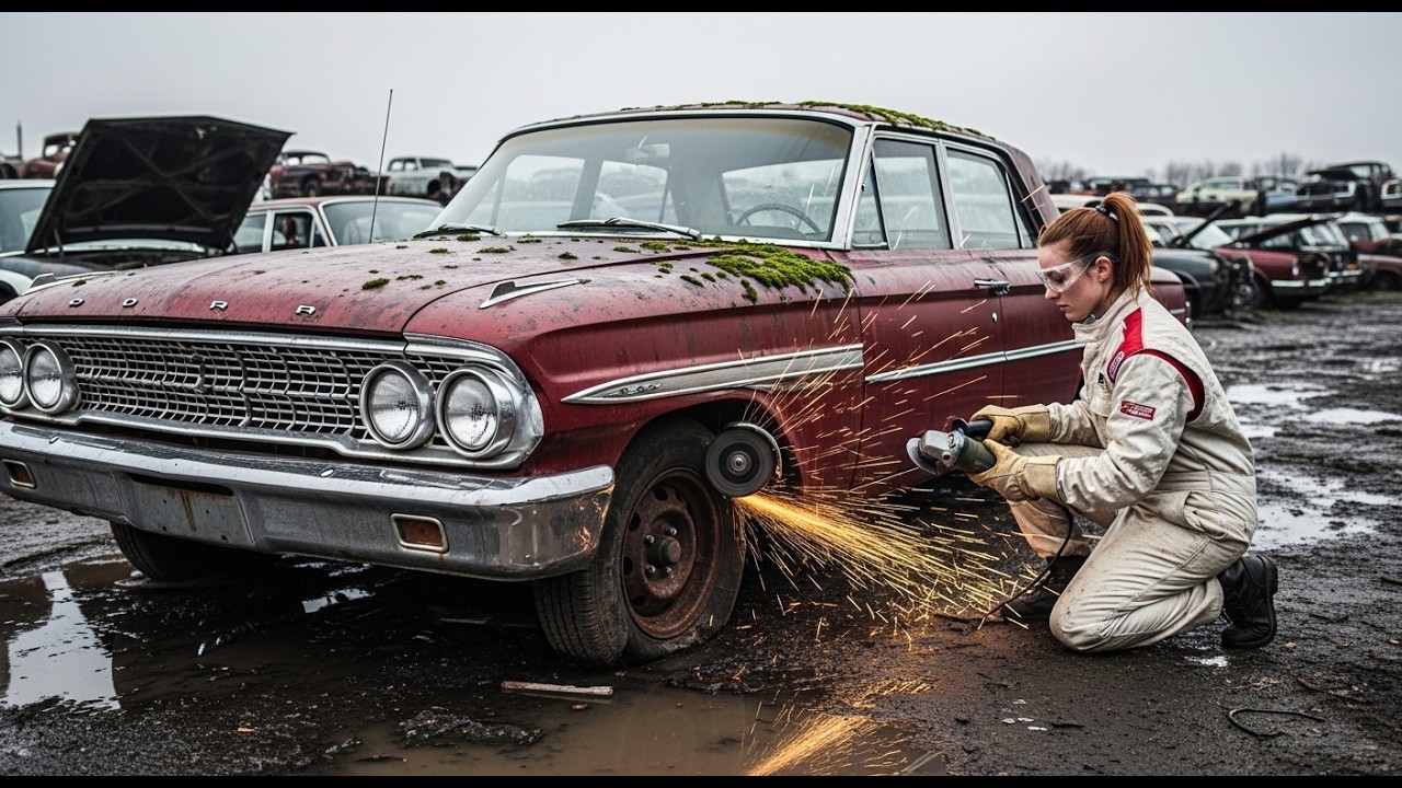 ASMR Classic Car Revival | 1963 Ford Galaxie 500 4-Door | Full Restoration (Rust to Show Car)
