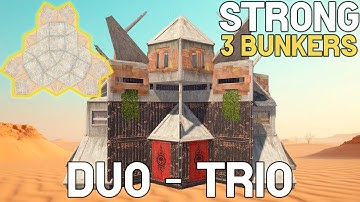 Rust – Strong DUO/TRIO Base Design | 3 Bunkers & Strong Defence
