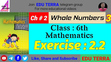 CLASS 6TH/MATHEMATICS/EX 2.2