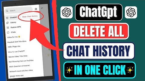 How to Delete All Chats on ChatGPT in One Click | Clear ChatGPT Chat History🚀