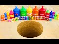 Car slide Toothpaste! Rainbow Cola, Fanta, Mirinda and others popular soda! Experiment