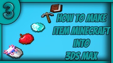3DS MAX - Create Items Minecraft (Easy Tutorial)