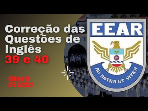 Questões de Inglês 39 e 40 - Cód 01 CFS 2/2022 | Teacher Rafael