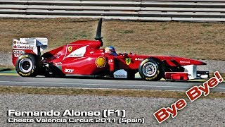 Fernando alonso said goodbye to formula 1. some images from feb. 2011,
when was training with the “new” ferrari f1 at ricardo tormo
circuit v...