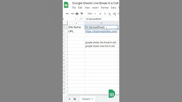 Add New Line / Line Break in a Cell - Google Sheets