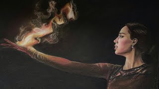 Alina Zagitova - a fire inside | a fire in her eyes (drawing process)