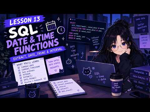 SQL Date & Time Functions | EXTRACT, DATE_TRUNC & INTERVAL