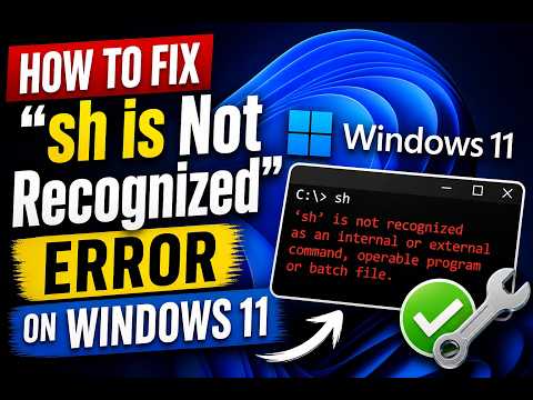 How to Fix “sh is Not Recognized” Error on Windows 11 (2026)