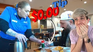 Tipping Servers $0 Then giving $1,000 🥹🥳 #reactionvideo