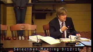 Acton, Ma Board of Selectmen Meeting 9/12/16