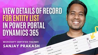 View Details Configuration in Entity List Record using Entity Form in Dynamics 365 Portal