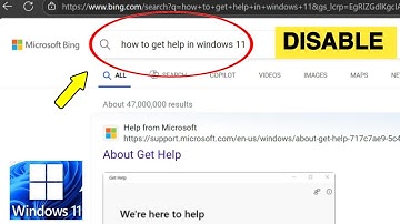 How to disable or stop "how to get help In windows 11" popup edge browser