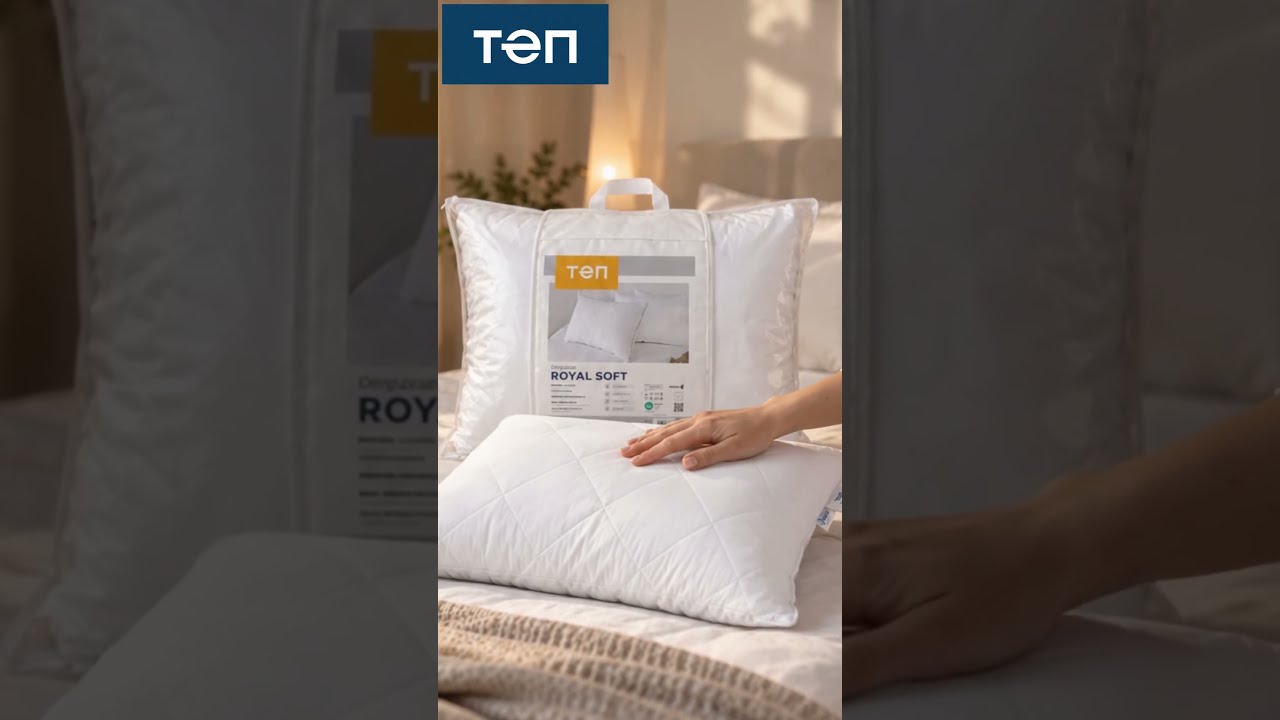 Подушка антиалергійна двокамерна та двостороння з мембраною ROYAL SOFT — відеоогляд