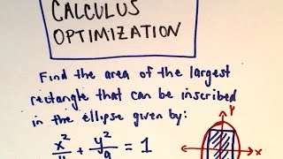 Calculus Optimization #9: Largest Rectangle Inscribed in Ellipse