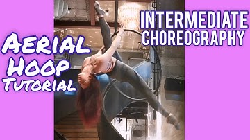 Aerial Hoop TUTORIAL: Intermediate CHOREOGRAPHY (simple intermediate top bar combo)
