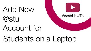 add new stu account for students on a laptop
