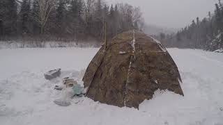 Палатка УП-5 зимой