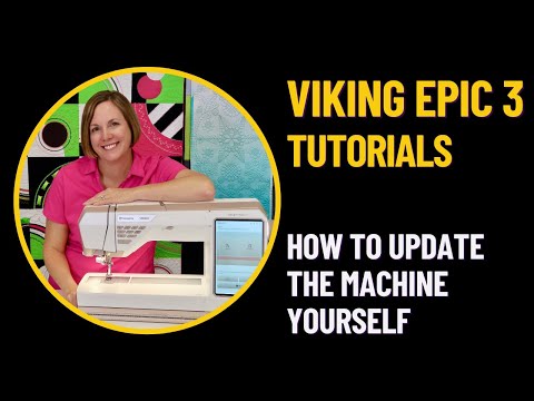 Husqvarna Viking Designer Epic 3 Updating Machine with a USB stick