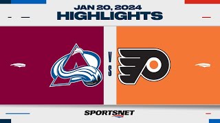 NHL Highlights | Avalanche vs. Flyers -January 20, 2024