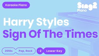 Sign of the Times (Shortened) [LOWER Piano Karaoke] Harry Styles chords