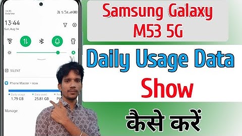 Samsung Galaxy M53 5g me daily data usage setting | how to show daily use data in samsung m53 mobile