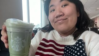 New Starbucks lavender cold foam oat milk matcha review