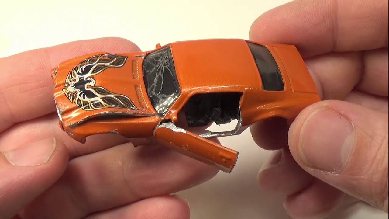 Custom Matchbox Pontiac Fire Bird Crash Car 