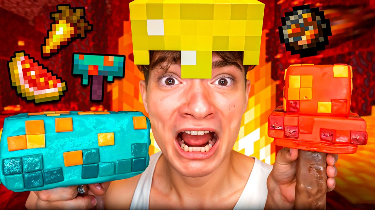 Comida do Minecraft na vida real + ASMR