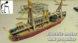 Making the Dingyuan 3D Puzzle Ship Electric motor and propeller