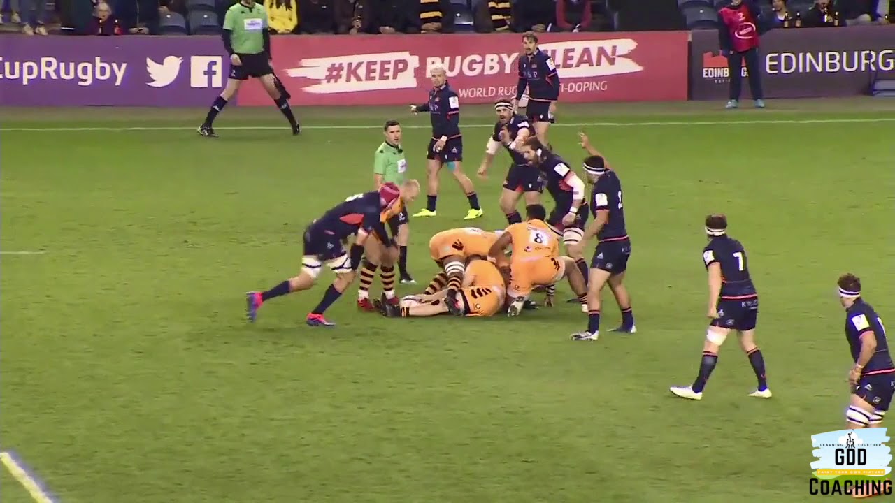 Rugby Coaching the Ruck in Rugby Wasps v Edinburgh 2019 Analysis by