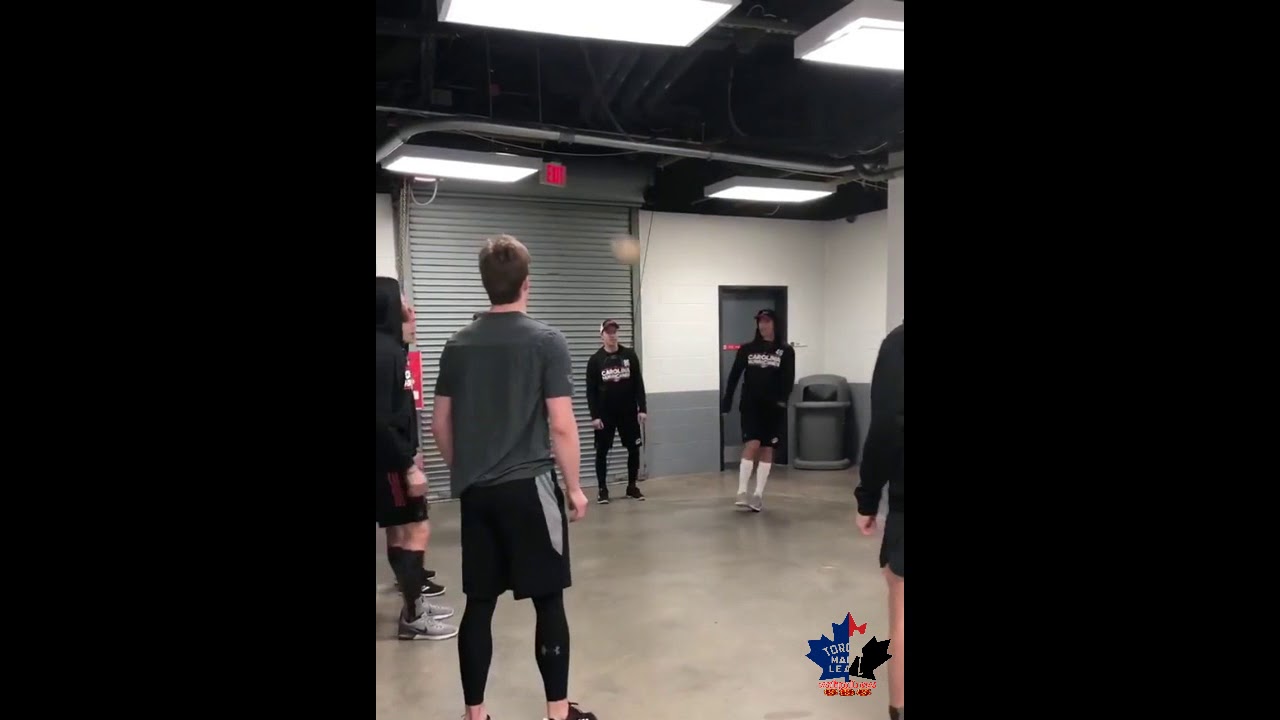 Carolina Hurricanes pregame, entrance, footy, hockey fights cancer