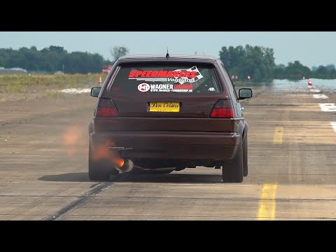 The FASTEST VOLKSWAGEN GOLF 2 In The WORLD! 340 KM/H @ 1/2 MILE!