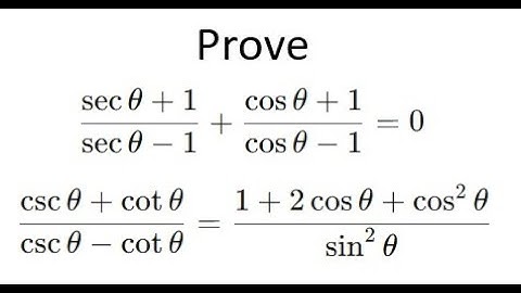 Grade 11 Functions - Proving Trig Identities (ch 5.5)