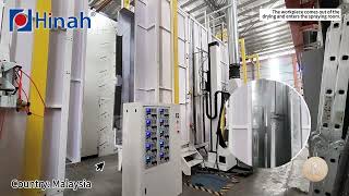 Automatic Powder Coating Line Combined With Liquid Painting Booth in Malaysia